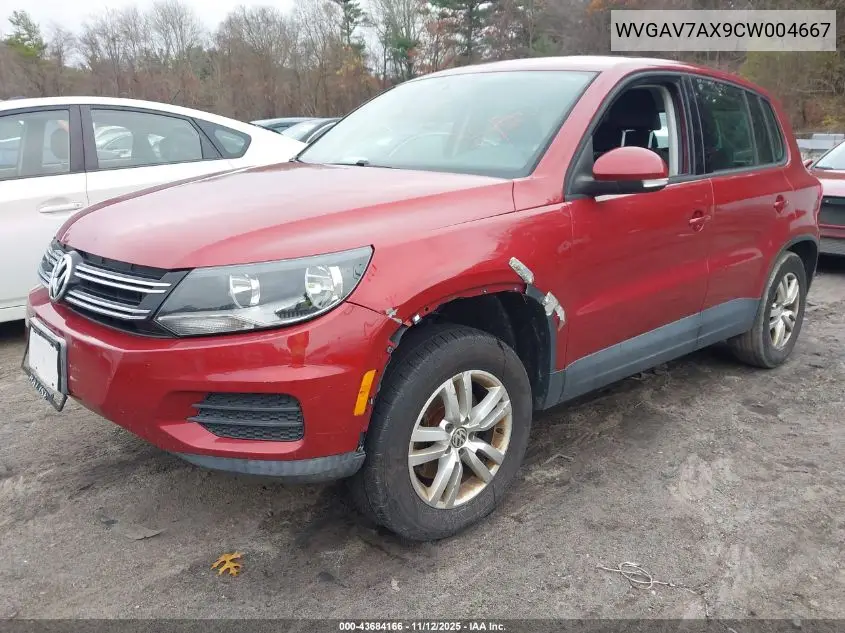 WVGAV7AX9CW004667 2012 Volkswagen Tiguan S