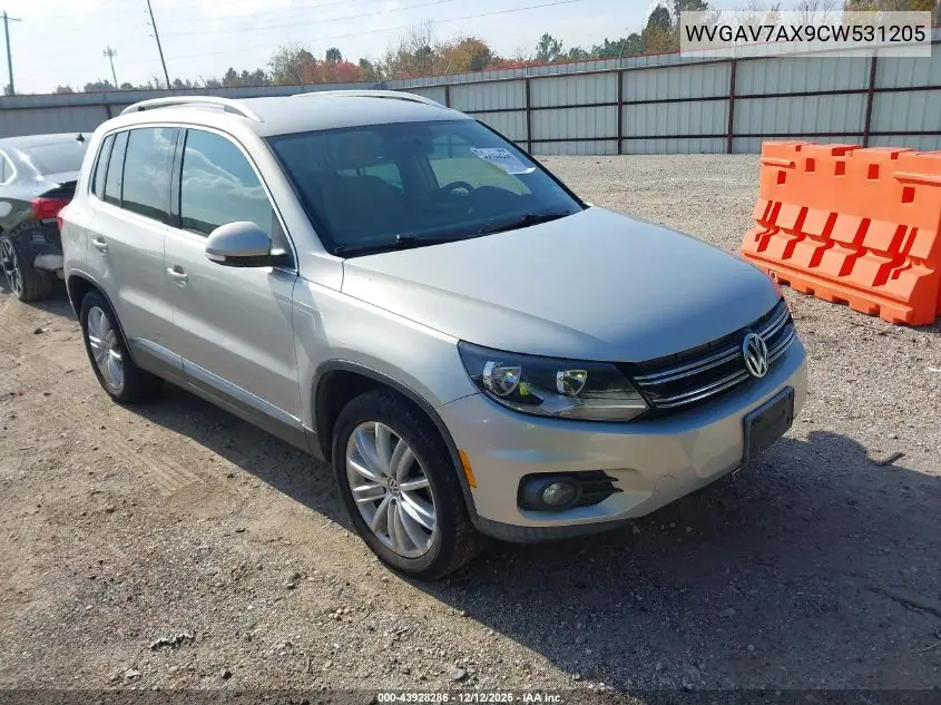 WVGAV7AX9CW531205 2012 Volkswagen Tiguan Se