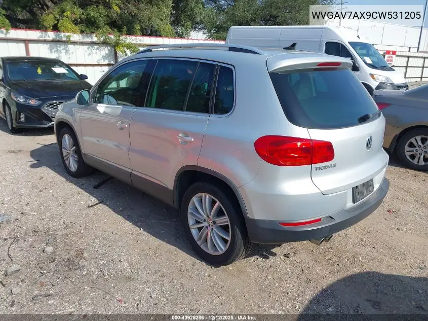 WVGAV7AX9CW531205 2012 Volkswagen Tiguan Se