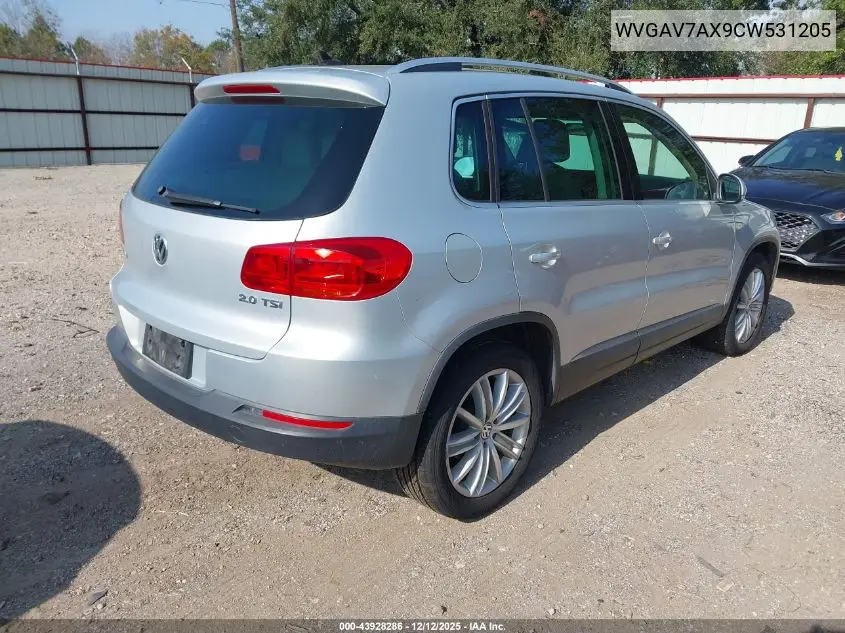 WVGAV7AX9CW531205 2012 Volkswagen Tiguan Se