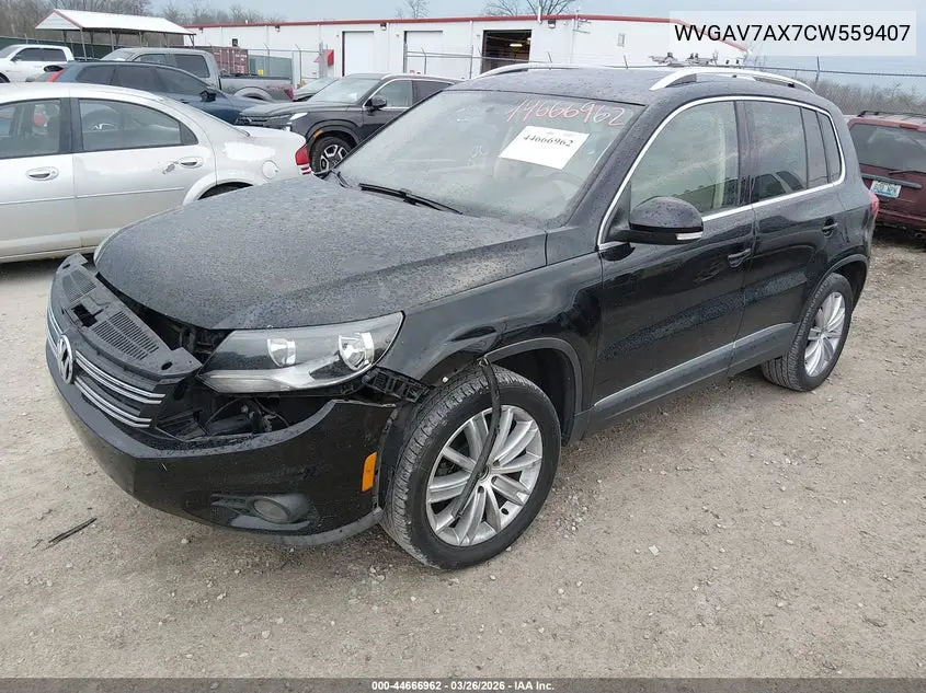 2012 Volkswagen Tiguan Se VIN: WVGAV7AX7CW559407 Lot: 44666962