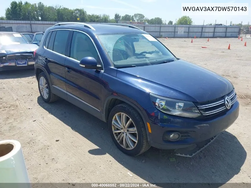 WVGAV3AX7DW570143 2013 Volkswagen Tiguan Se