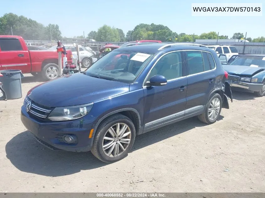 WVGAV3AX7DW570143 2013 Volkswagen Tiguan Se