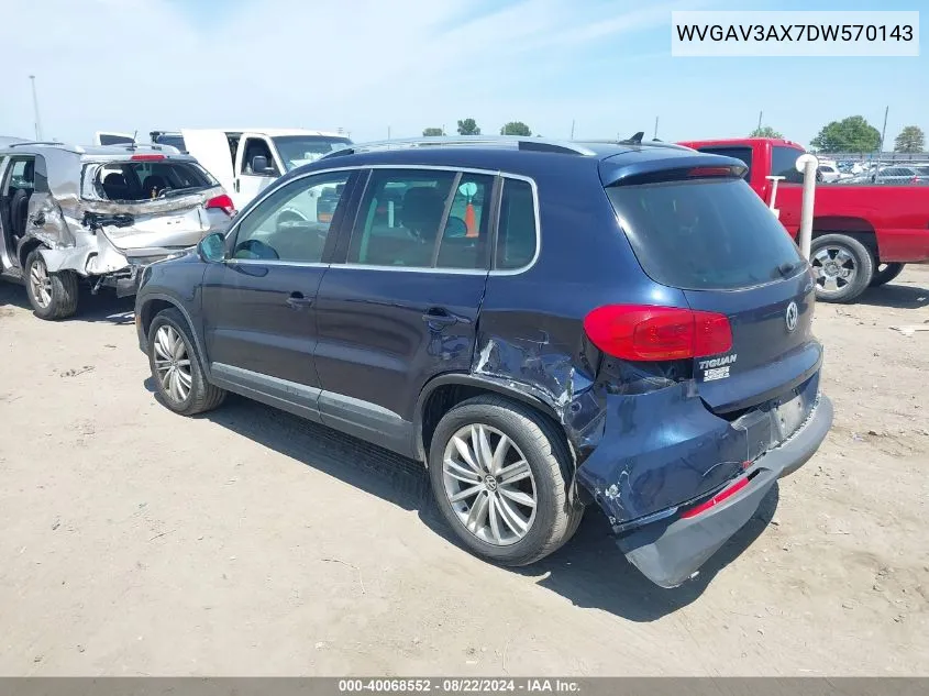 WVGAV3AX7DW570143 2013 Volkswagen Tiguan Se