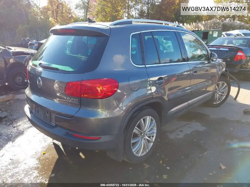 WVGBV3AX7DW614274 2013 Volkswagen Tiguan Se