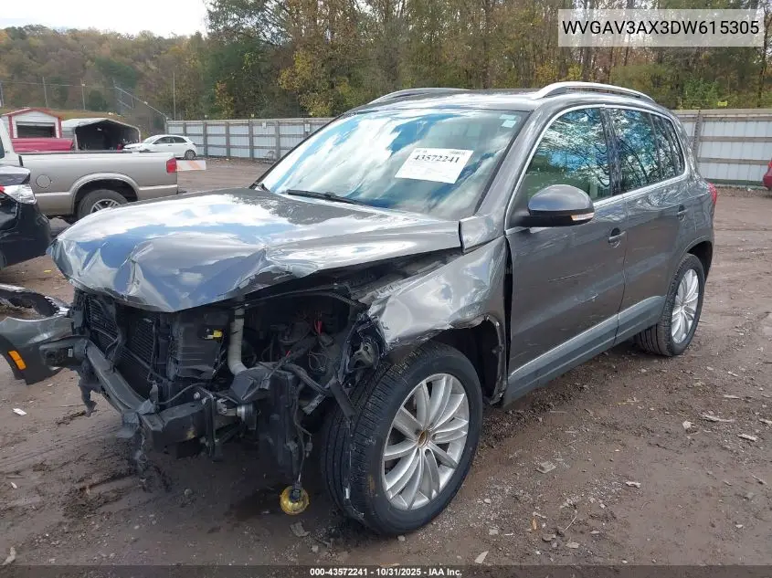 WVGAV3AX3DW615305 2013 Volkswagen Tiguan Se