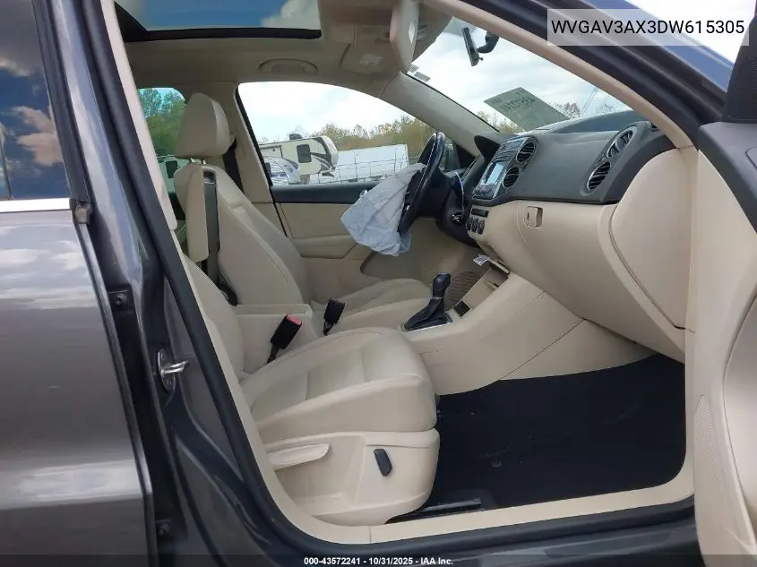 WVGAV3AX3DW615305 2013 Volkswagen Tiguan Se