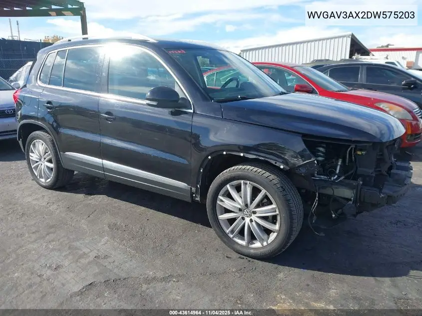 WVGAV3AX2DW575203 2013 Volkswagen Tiguan Se
