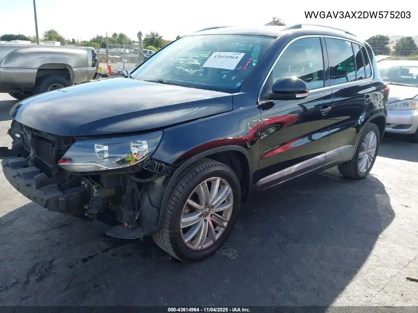 WVGAV3AX2DW575203 2013 Volkswagen Tiguan Se