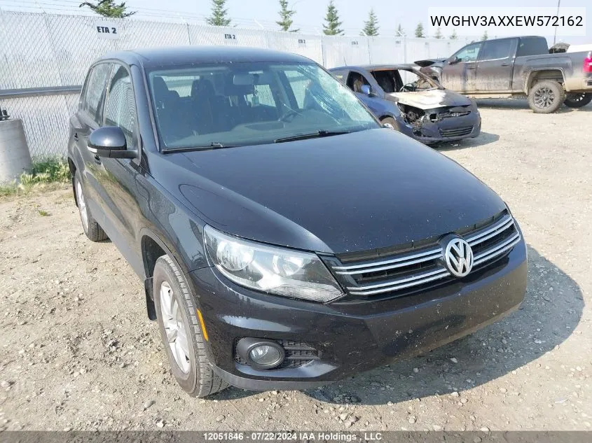 WVGHV3AXXEW572162 2014 Volkswagen Tiguan