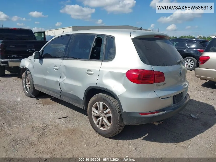 WVGAV3AX5EW535313 2014 Volkswagen Tiguan S