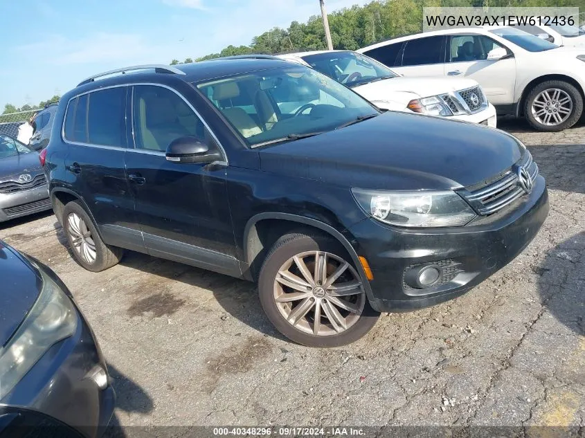 WVGAV3AX1EW612436 2014 Volkswagen Tiguan Sel