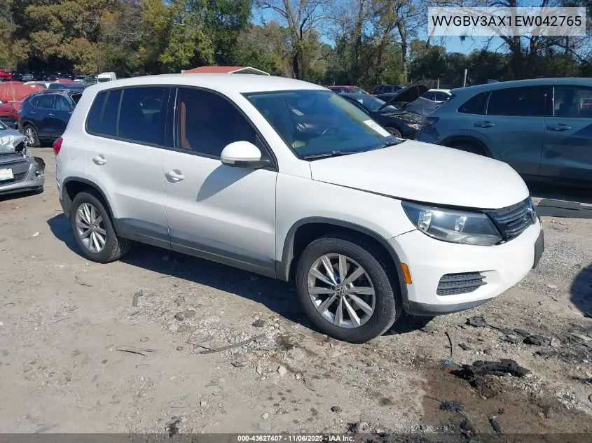 WVGBV3AX1EW042765 2014 Volkswagen Tiguan Se