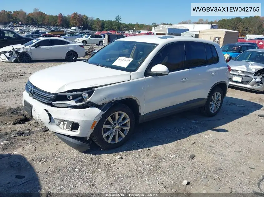WVGBV3AX1EW042765 2014 Volkswagen Tiguan Se