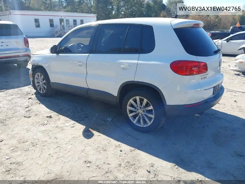 WVGBV3AX1EW042765 2014 Volkswagen Tiguan Se