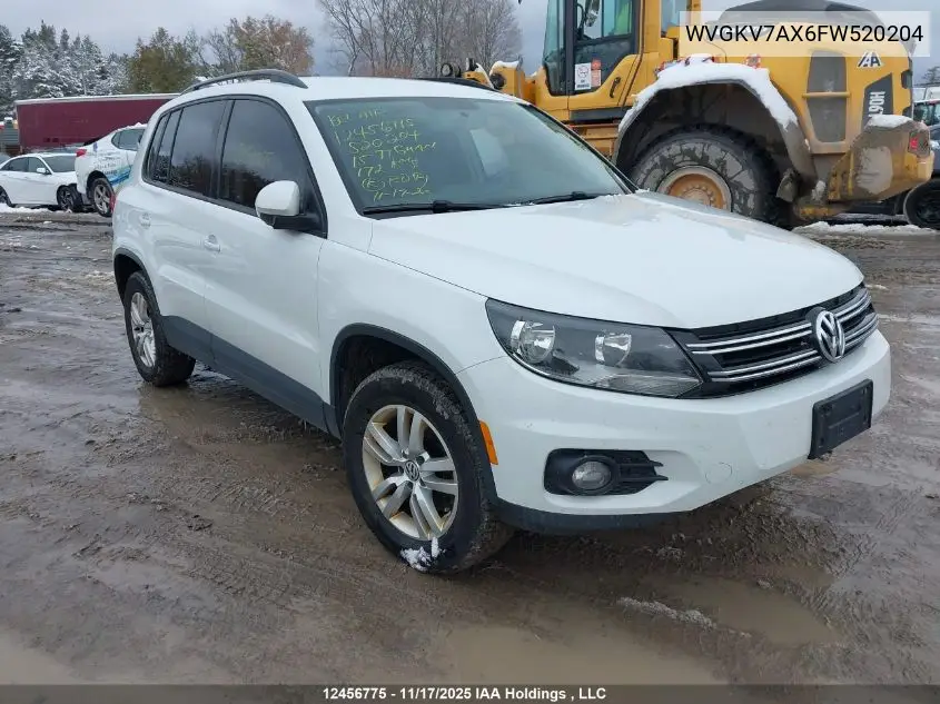 WVGKV7AX6FW520204 2015 Volkswagen Tiguan