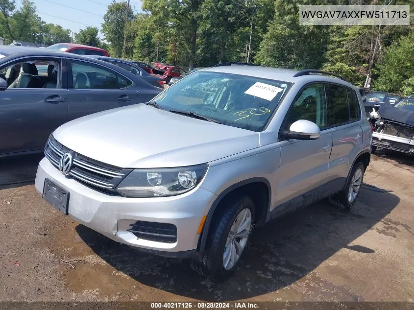 WVGAV7AXXFW511713 2015 Volkswagen Tiguan Se