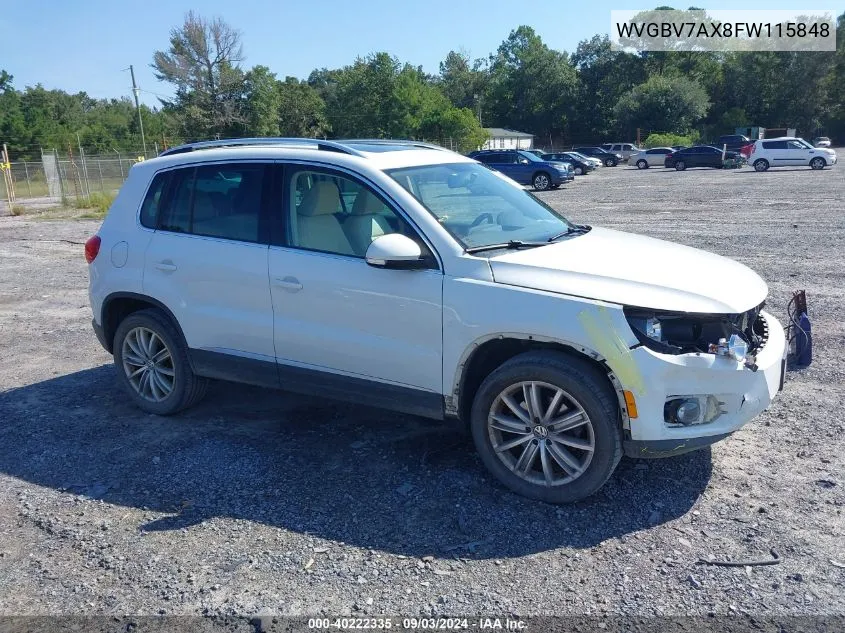 WVGBV7AX8FW115848 2015 Volkswagen Tiguan Se