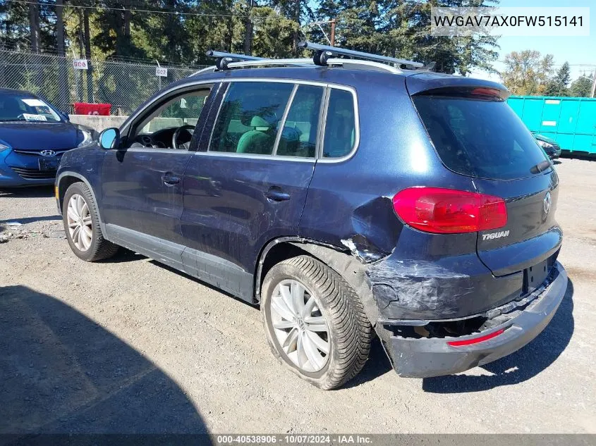 WVGAV7AX0FW515141 2015 Volkswagen Tiguan Se