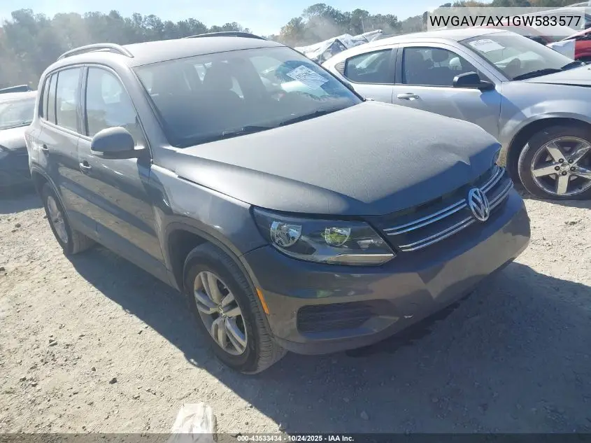 WVGAV7AX1GW583577 2016 Volkswagen Tiguan S