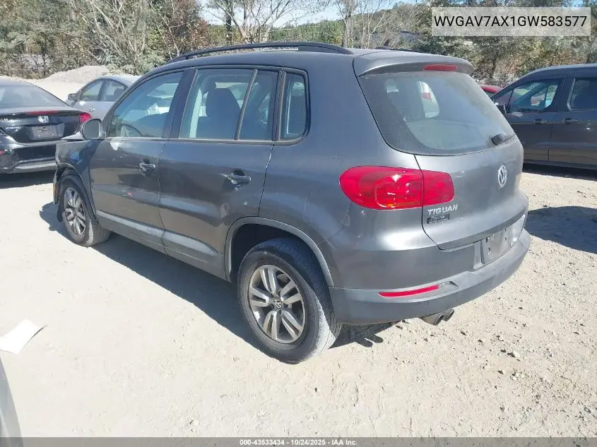 WVGAV7AX1GW583577 2016 Volkswagen Tiguan S