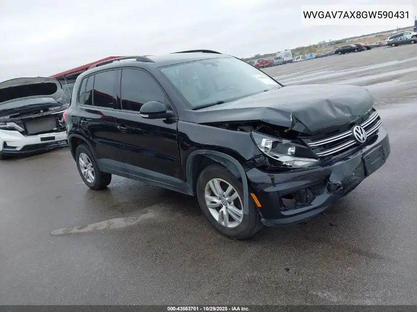 WVGAV7AX8GW590431 2016 Volkswagen Tiguan S