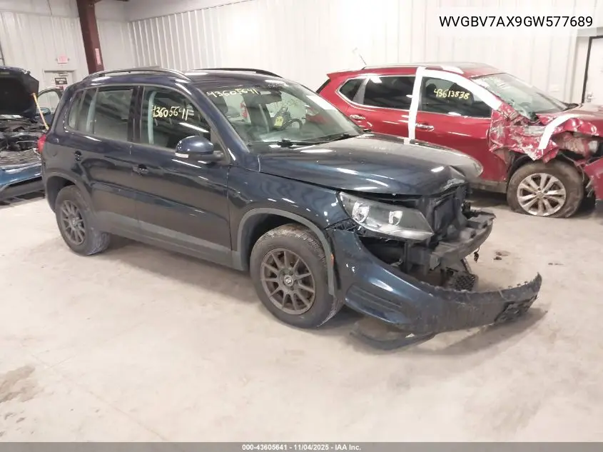 WVGBV7AX9GW577689 2016 Volkswagen Tiguan S
