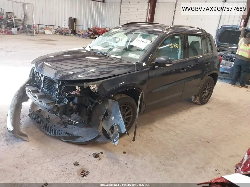 WVGBV7AX9GW577689 2016 Volkswagen Tiguan S