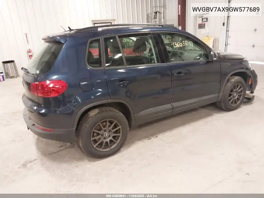 WVGBV7AX9GW577689 2016 Volkswagen Tiguan S