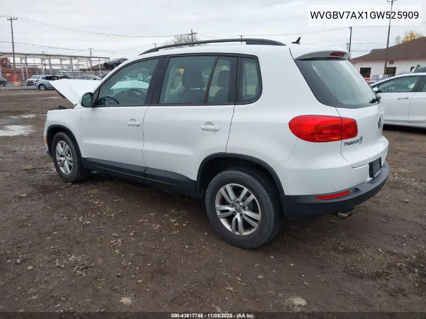 WVGBV7AX1GW525909 2016 Volkswagen Tiguan S