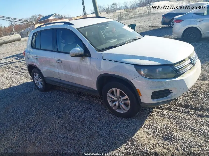 WVGAV7AX4GW526807 2016 Volkswagen Tiguan S