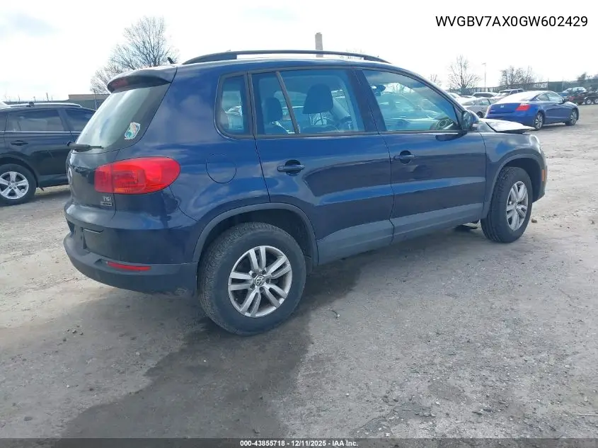 WVGBV7AX0GW602429 2016 Volkswagen Tiguan S