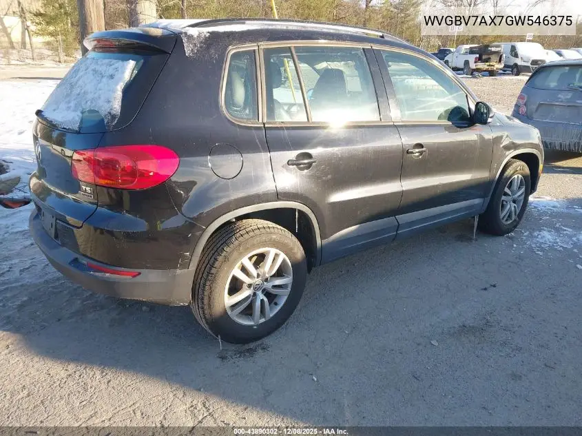 WVGBV7AX7GW546375 2016 Volkswagen Tiguan S
