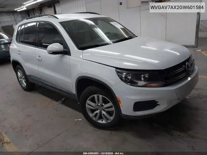WVGAV7AX2GW601584 2016 Volkswagen Tiguan S