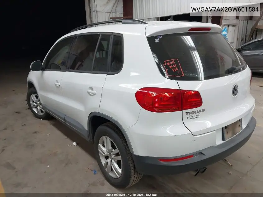 WVGAV7AX2GW601584 2016 Volkswagen Tiguan S