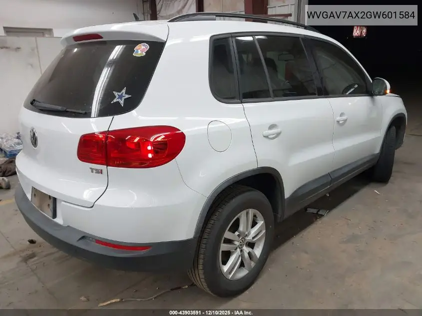 WVGAV7AX2GW601584 2016 Volkswagen Tiguan S