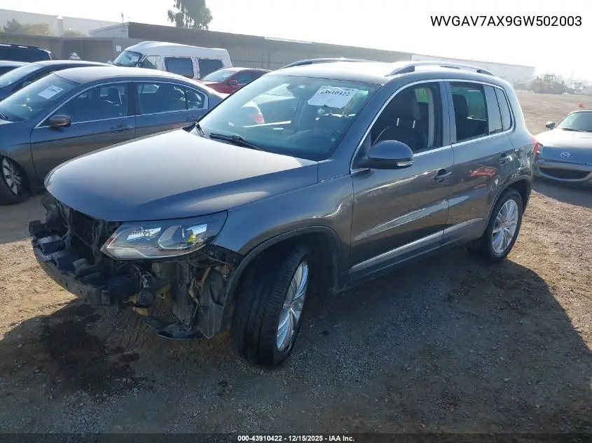 WVGAV7AX9GW502003 2016 Volkswagen Tiguan Se