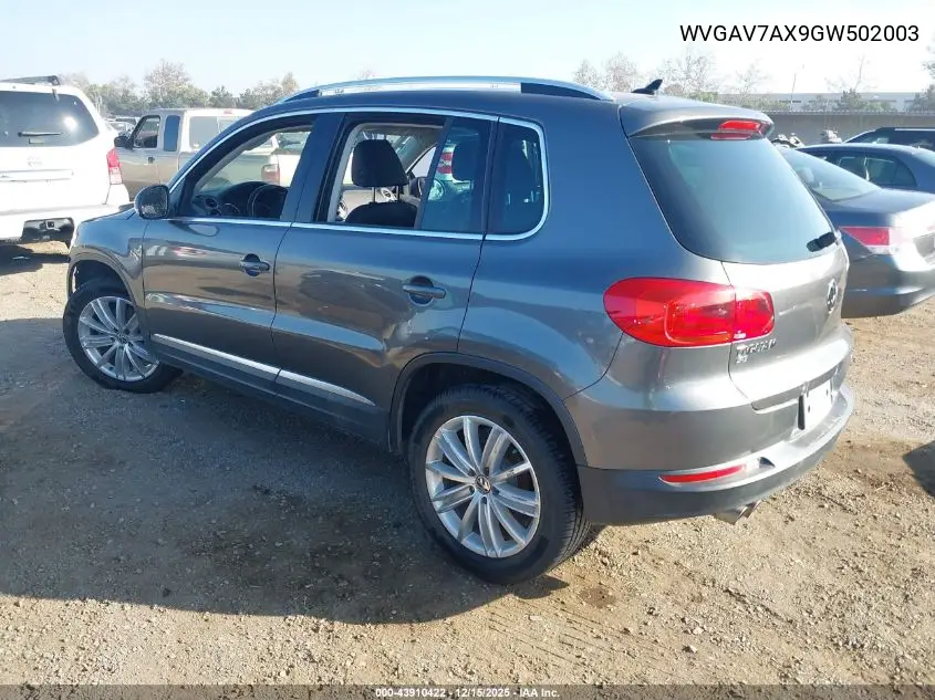 WVGAV7AX9GW502003 2016 Volkswagen Tiguan Se