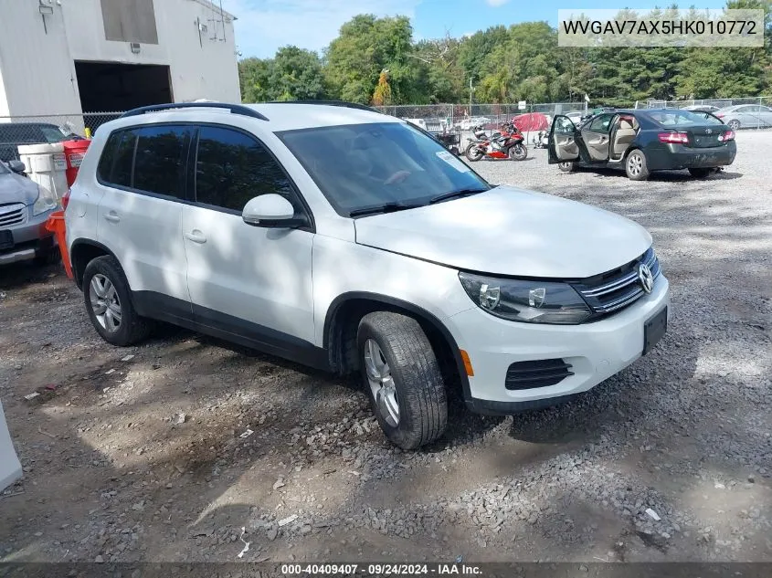 WVGAV7AX5HK010772 2017 Volkswagen Tiguan 2.0T/2.0T S