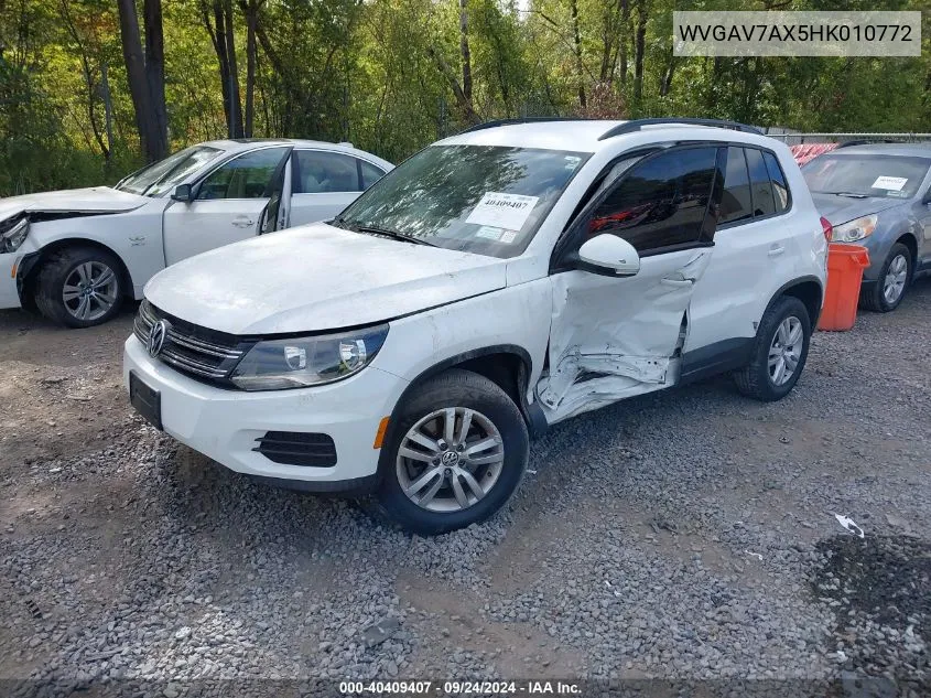 WVGAV7AX5HK010772 2017 Volkswagen Tiguan 2.0T/2.0T S