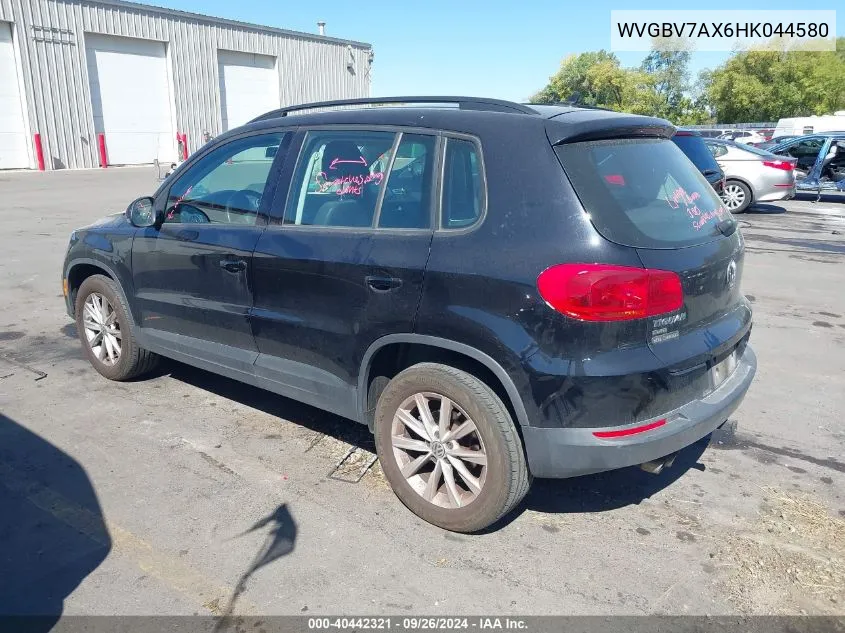 WVGBV7AX6HK044580 2017 Volkswagen Tiguan S/Limited