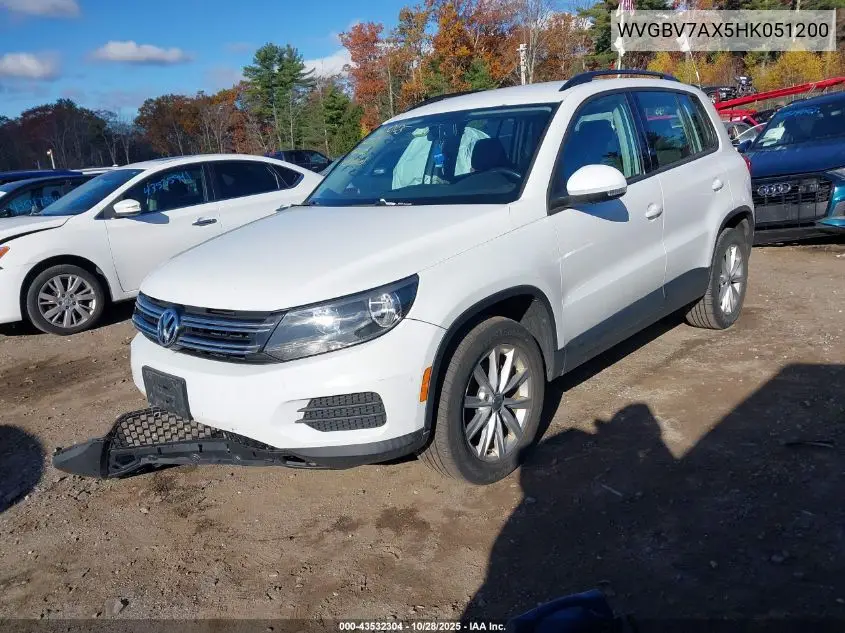 WVGBV7AX5HK051200 2017 Volkswagen Tiguan 2.0T/2.0T S