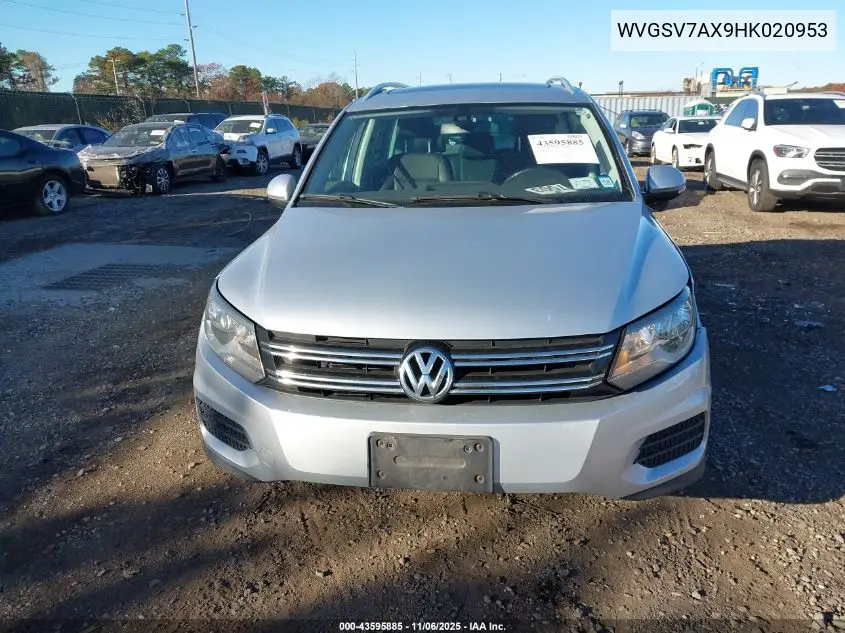 WVGSV7AX9HK020953 2017 Volkswagen Tiguan 2.0T Wolfsburg Edition