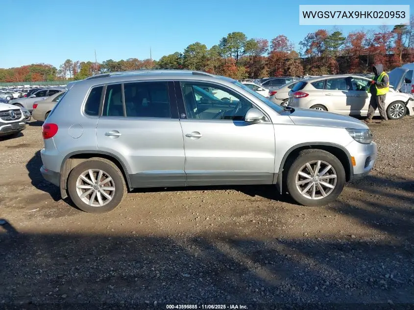 WVGSV7AX9HK020953 2017 Volkswagen Tiguan 2.0T Wolfsburg Edition