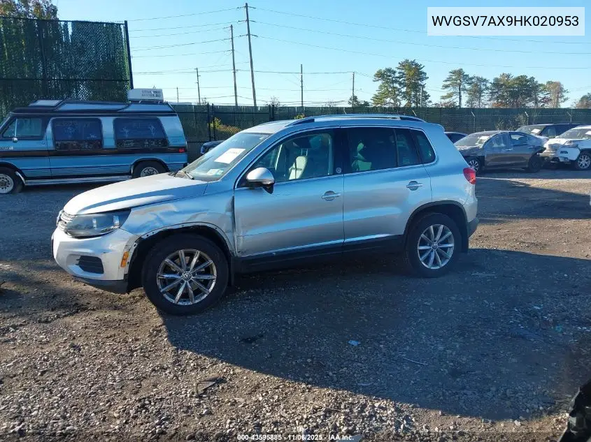WVGSV7AX9HK020953 2017 Volkswagen Tiguan 2.0T Wolfsburg Edition