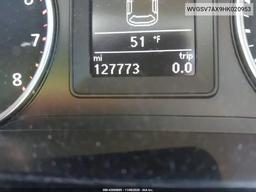WVGSV7AX9HK020953 2017 Volkswagen Tiguan 2.0T Wolfsburg Edition