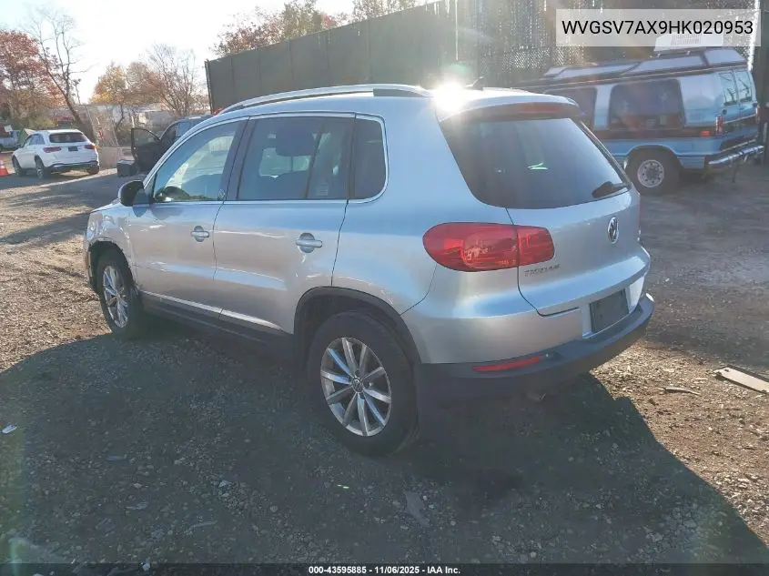 WVGSV7AX9HK020953 2017 Volkswagen Tiguan 2.0T Wolfsburg Edition