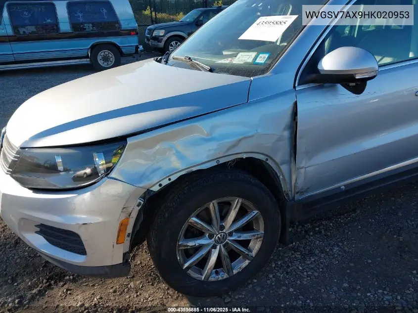 WVGSV7AX9HK020953 2017 Volkswagen Tiguan 2.0T Wolfsburg Edition