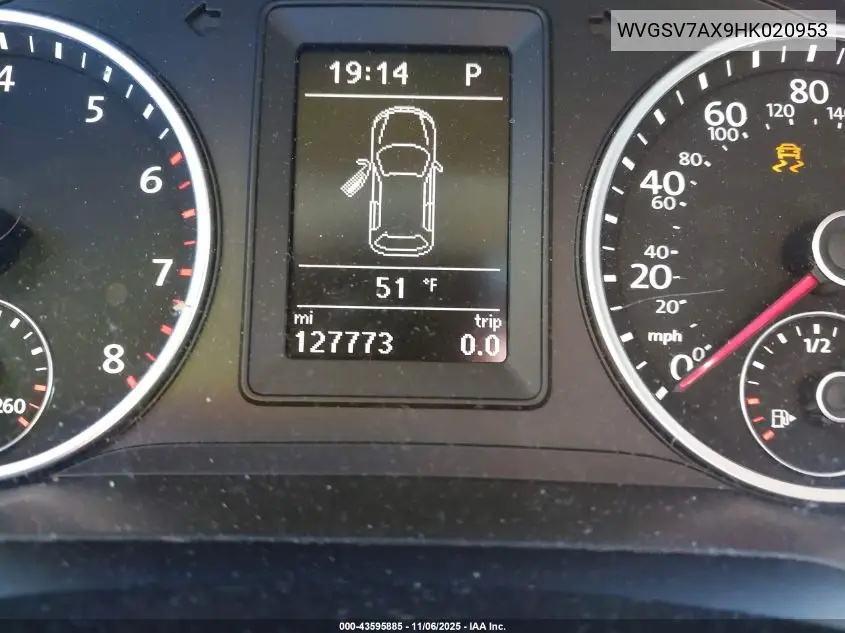 WVGSV7AX9HK020953 2017 Volkswagen Tiguan 2.0T Wolfsburg Edition