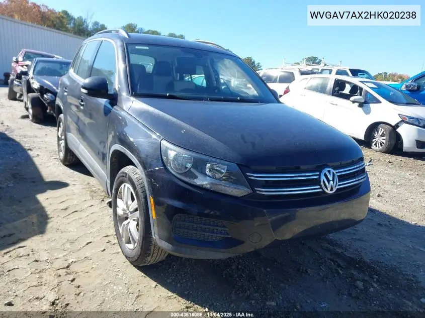 WVGAV7AX2HK020238 2017 Volkswagen Tiguan 2.0T/2.0T S